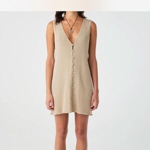 ARCAA Movement Jude Reversible Dress - Button-Down Beige Dress. BNWT